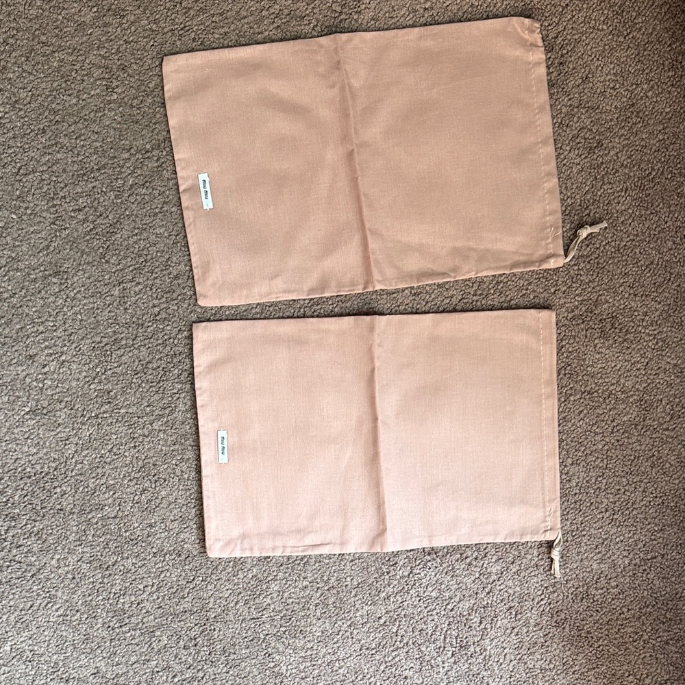 Miu Miu Tan Cosmetic Bags